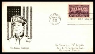 Mayfairstamps Us Fdc 1942 West Virginia General Douglas Macarthur First Day Cove