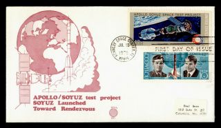 Dr Who 1975 Fdc Joint Issue Russia Space Apollo/soyuz Cachet E67922