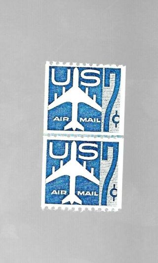 Scott C52 - Airmail,  7c Blue,  Joint Line Pair - Mnh - Bv 25.  00