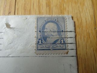 Vintage Benjamin Franklin 1 Cent Postage Stamp 1800 
