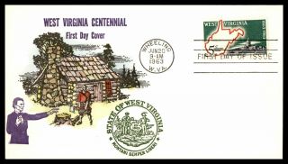 Mayfairstamps Us Fdc 1963 West Virginia Centennial First Day Cover Wwb70699