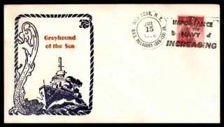 Mayfairstamps Us Naval Cover 1956 Uss Pillsbury Der 133 Greyhound Of The Sea Wwb