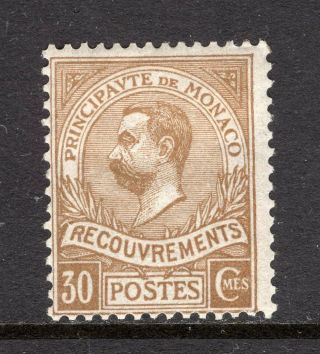 Monaco 1911 - 30c " Albert I,  Prince Of Monaco " Postage Due -
