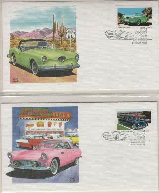 Usa 2005 (5) First Day Covers Sporty Cars Of The 1950 