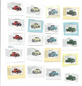 U.  S.  Stamps Scott 5101 - 5104 Pick - Up Trucks,  5 Sets Of 4,  On Paper 4/1