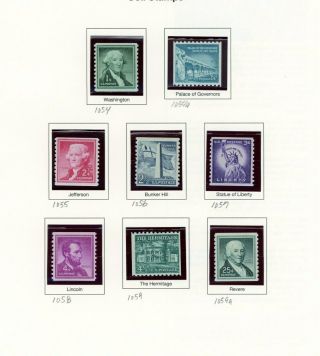 Us Outstanding Selection 1954 - 1966 Mnh/mh Stamps - 13 Stamps