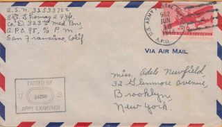 U.  S.  Army Postal Service Apo 962 Hanapepe,  Hawaii Pstmk On 1944 Censored Cover