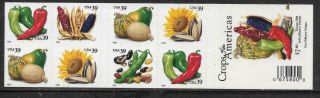 Scott 4008 - 12 Us Stamp 2006 39c Crops Of America Booklet Of 20 Ms98
