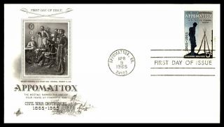 Mayfairstamps Us Fdc 1965 Virginia Civil War Appomattox Artcraft First Day Cover