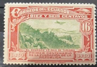 Old Train Stamp Ecuador Mnh