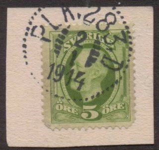 Sweden Sverige Tpo Postmark / Cancel " Plk 283d " 1914