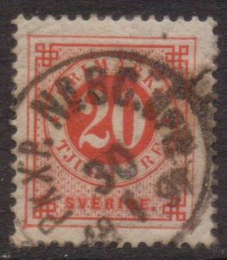 Sweden Sverige Tpo Postmark / Cancel " Pkxp Nr 8c Ups " 1891