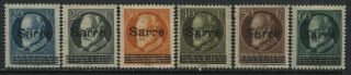 Germany Saar 1920 20 To 60 Pf Overprinted On Bavarian Stamps O.  G.  Hinged