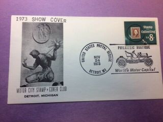 1474 Stamp Collecting Motor City Stamp Club 1973 Detroit Mi Motor Capital L508