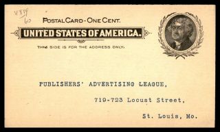Mayfairstamps Ad 1880s Missouri St Louis Publishers Advertising League Card Wwb7