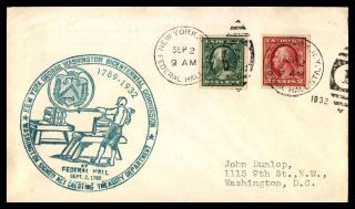 Mayfairstamps Event 1932 York Federal Hall Washington Bicentennial Imperf Co