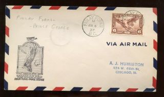 Canada Ffc First Flight Cover 1937 Finley Forks British Columbia To Prince Georg
