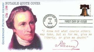 Coverscape Computer Generated Patrick Henry Quote Fdc