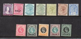 S.  Africa Natal Values Qv - Edvii Sg96,  97a,  102,  107,  113,  128/9,  134/5,  166cat£112
