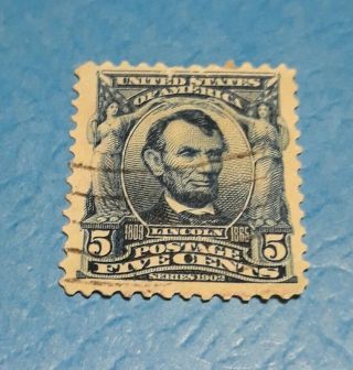 U.  S.  Postage Stamp 5 Cent Abraham Lincoln