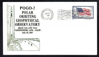 Pogo - 2 Satellite Launch Vandenberg Afb 1967 Space Cover (9271)