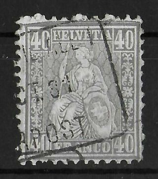 Switzerland 1867 - 1881 40 C Grey Michel 34 Cv €140