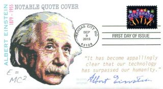 Coverscape Computer Generated Physicist Albert Einstein Quotation Fdc