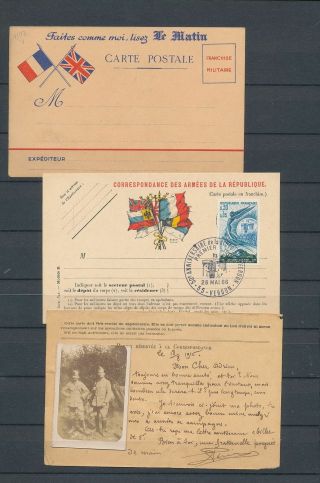 France 1915/66 Military Fm Cards Covers Dubonnet X 8 (ac 1691
