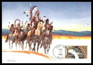Mayfairstamps Us 1990 Maximum Card Shoshone Indians Wyoming Card Wwb_62419