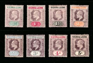 Sierra Leone 1903 X 8 Values To 5d.