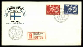 Mayfairstamps Finland 1956 Birds Registered First Day Cover Wwb85561