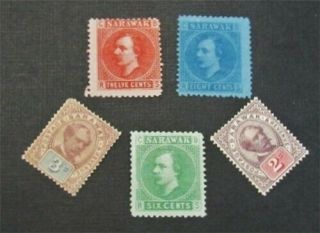 Nystamps British Malaya Sarawak Stamp 5//10 Og H $43