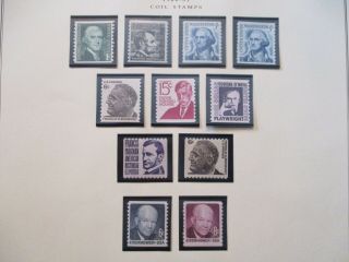 1961 - 1981 U S Prominent Americans Stamp Series Includes Coils All Mnh Og Mounted