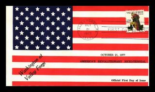 Dr Jim Stamps Us George Washington Valley Forge Christmas Fdc Flag Cover