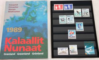Greenland Post Official Year Set 1989 Complete With Birds - Mnh -