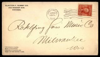 Mayfairstamps Us Postal History 1905 Chicago To Milwaukee Wisconsin Illinois Cov