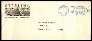 Mayfairstamps Us Ad Sterling Insurance Company Chicago To Newport Rhode Island M