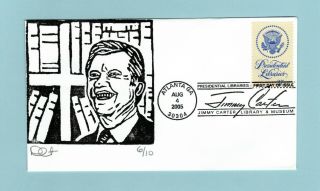 U.  S.  Fdc 3930 Dave Curtis Cachet - Presidential Libraries Jimmy Carter