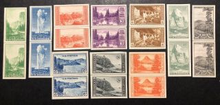 Tdstamps: Us Stamps Scott 756 - 765 (10) Nh Ngai,  10 Line Pairs