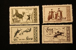 Prc China 1952 Glorious Mother Country Set Of 4 Sc 151 - 154
