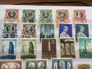 Vatican page of stamps mnh/mint and incl better values incl early 2