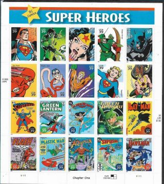 Scott 4084 Us Stamps 2006 39c Dc Comics Heroes Sheet Ms93