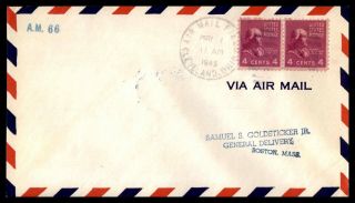 Mayfairstamps 1945 First Flight Cover Cleveland Ohio - Boston Massachusetts Fca7