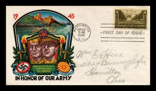 Dr Jim Stamps Us Eisenhower Macarthur Army First Day Cover Scott 934