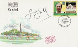 Tuvalu Official Fdc 1984 - Leaders Of The World Cricket - Signed Geoff Boycott
