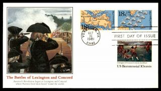 Mayfairstamps Us Fdc 1981 Battles Of Lexington And Concord Fleetwood Wwb_16083
