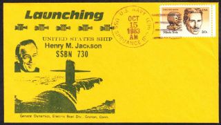 Submarine Uss Henry M.  Jackson Ssbn - 730 Launching Naval Cover (7861y)