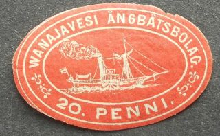 Finland 1867 Wanajavesi Angbatsbolag Steamship Company,  20 P,  Mh
