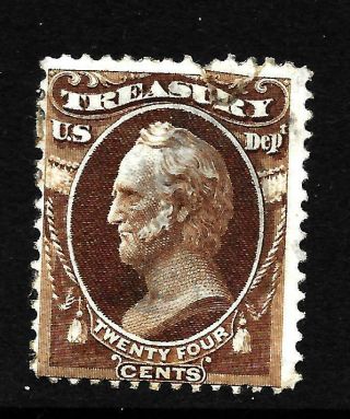 Hick Girl Stamp - Old U.  S.  Official Sc O80 Treasury Dept.  Repair Y762
