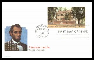 Mayfairstamps Us Fdc 1994 Abraham Lincoln And Home Card Fleetwood Wwb_15839